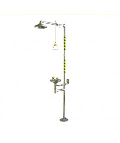 Ducha lavaojos pedestal