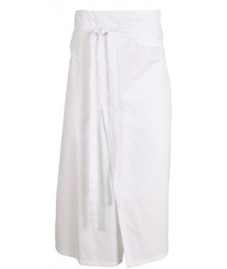 Delantal Francés Abierto Blanco