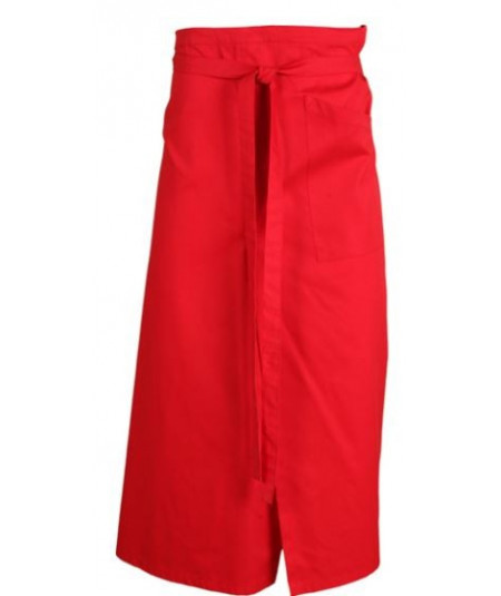 Delantal Francés Abierto Rojo