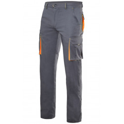 Pantalón stretch bicolor multibolsillos