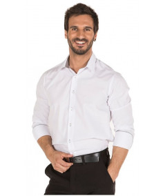 Camisa Contraste Blanco-Gris