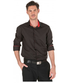 Camisa Contraste Negro-Rojo