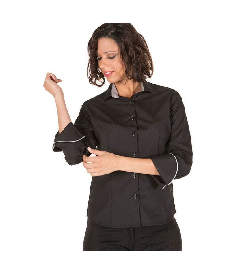 Camisa Contraste Negro-Gris