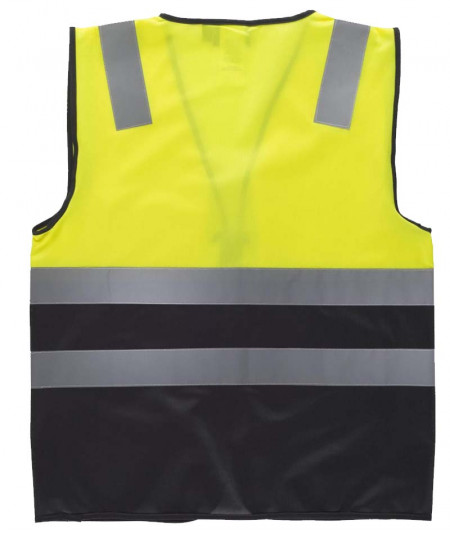 Chaleco combinado con cintas reflectantes.