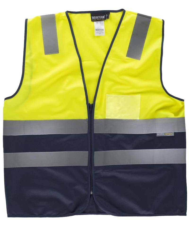 Chaleco combinado con cintas reflectantes.