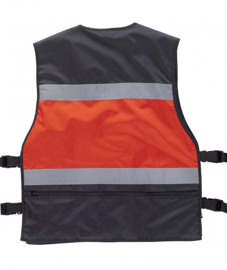 Chaleco con Ajustes Laterales, Combinado y con Cintas Reflectantes.